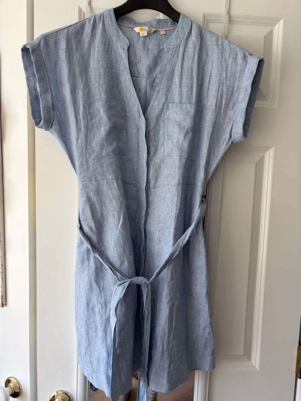 Boden Light Blue Linen Short Dress